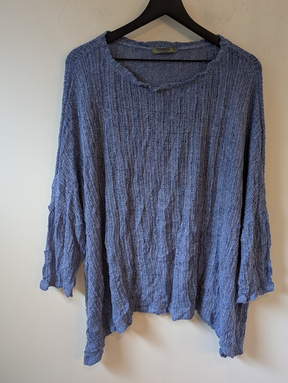 Chalet Et Ceci Women's Artsy Lagenlook Oversized Knit Tunic Top 2X